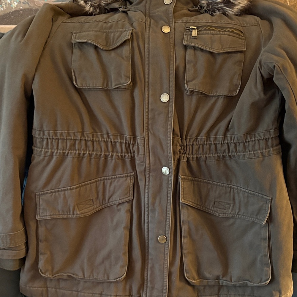 BCBGeneration Dark Brown Utility Jacket with Faux… - image 7